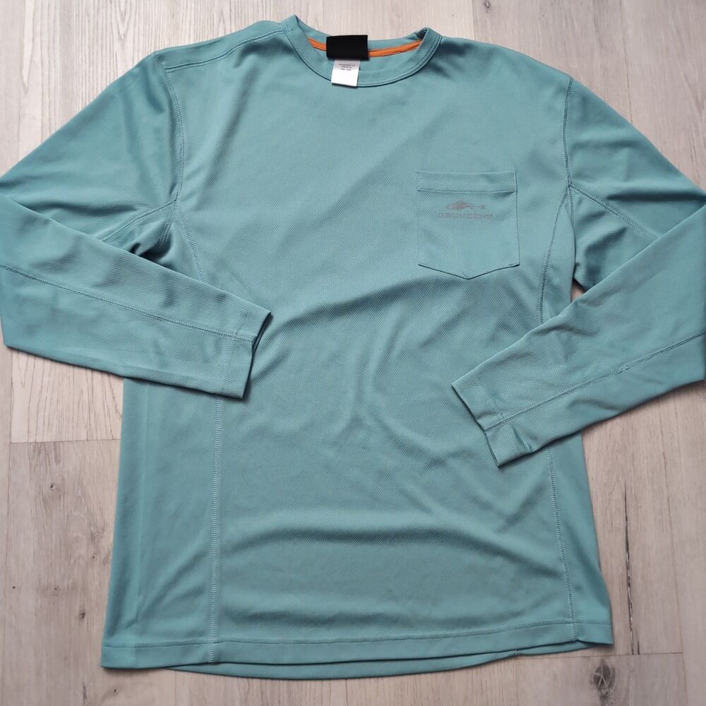 Grundens Shirt Mens Small Crew Neck Long Sleeve Fishing Outdoor